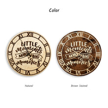 Load image into Gallery viewer, Hanging Round Wall Clock, Silent Wooden Clock