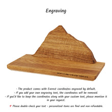 Load image into Gallery viewer, Personalized Mount Everest Wooden Mountain Shelf, Floating Wall Decor