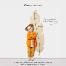Load image into Gallery viewer, Wooden Kids Growth Chart for Measuring Height, Personalized Nursery Decor, Keepsake Idea, Baby Shower Gift