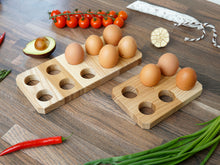 Load image into Gallery viewer, Wooden Chicken Egg Holders (2 sizes, 3 colors)