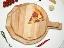 Load image into Gallery viewer, Wooden Pizza Cutting Board "Modern"