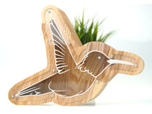 Load image into Gallery viewer, Wooden Piggy Bank Hummingbird (Engraving)