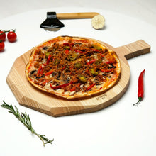 Load image into Gallery viewer, Wooden Pizza Cutting Board "Modern"