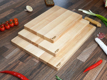 Load image into Gallery viewer, Hard Natural Ashwood Block Cutting Board (3 sizes, 3 colors )