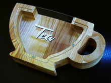 Load image into Gallery viewer, Wooden Piggy Bank Cup (Brown, Engraving)