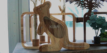 Load image into Gallery viewer, Wooden Piggy Bank Kangaroo (Brown, Engraving)