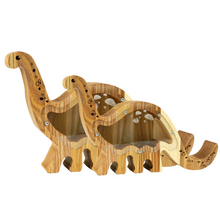 Load image into Gallery viewer, Wooden Piggy Bank Dinosaur (Large, Engraving)