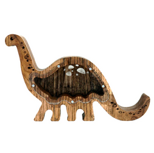 Load image into Gallery viewer, Wooden Piggy Bank Dinosaur (Small, Engraving)