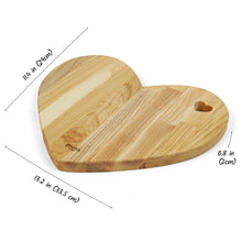 Load image into Gallery viewer, Heart shaped charcuterie bord, Wooden cutting board