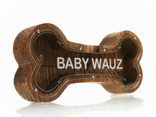 Load image into Gallery viewer, Wooden Piggy Bank Bone (Brown, Engraving)