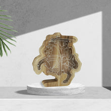 Load image into Gallery viewer, Wooden Piggy Bank Lithuanian Vytis (Engraving)