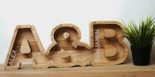 Load image into Gallery viewer, Wooden Piggy Bank For Couple (L, Engraving)