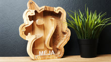 Load image into Gallery viewer, Wooden Piggy Bank Unicorn (Engraving)