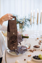 Load image into Gallery viewer, Wine bottle holder - wood wine bottle box