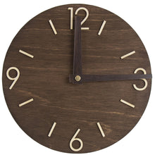 Load image into Gallery viewer, Wooden Clock, Unique Round Wooden Clock