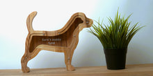 Load image into Gallery viewer, Wooden Piggy Bank Dog (Engraving)