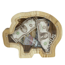 Load image into Gallery viewer, Wooden Piggy Bank Dismantlable (Engraving)