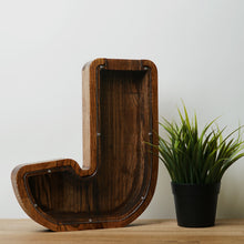 Load image into Gallery viewer, Wooden Piggy Bank Letter  (Large, A-Z, Engraving)