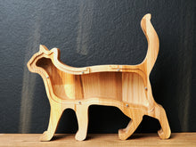 Load image into Gallery viewer, Wooden Piggy Bank Cat (Engraving)