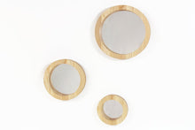 Load image into Gallery viewer, Mirror set - wooden wall mirror set 3 pieces