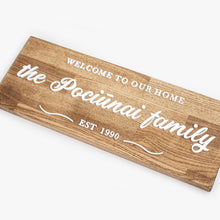 Load image into Gallery viewer, Family Name Board - Wooden Name Display Sign