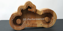 Load image into Gallery viewer, Wooden Piggy Bank Motorcycle (Engraving)