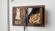 Load image into Gallery viewer, Dog leash holder - wooden dog leash hanger
