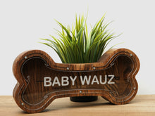 Load image into Gallery viewer, Wooden Piggy Bank Bone (Brown, Engraving)