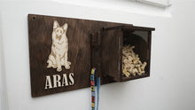 Load image into Gallery viewer, Dog leash holder - wooden dog leash hanger