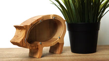 Load image into Gallery viewer, Wooden Piggy Bank Pig (Small, Engraving)