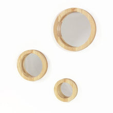 Load image into Gallery viewer, Mirror set - wooden wall mirror set 3 pieces