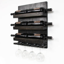 Load image into Gallery viewer, Wine Rack - Wooden Wall Wine Bottle Rack