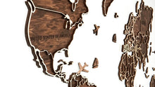 Load image into Gallery viewer, Wooden World Map - Wood Wall World Map Unique