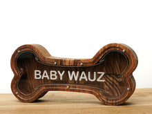 Load image into Gallery viewer, Wooden Piggy Bank Bone (Brown, Engraving)