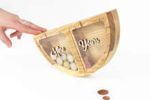 Load image into Gallery viewer, Wooden Piggy Bank For Couple (L, Engraving)