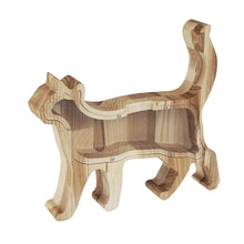 Load image into Gallery viewer, Wooden Piggy Bank Cat (M, Engraving)