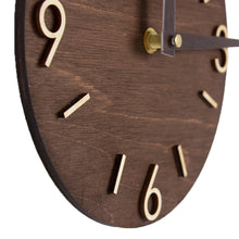 Load image into Gallery viewer, Wooden Clock, Unique Round Wooden Clock