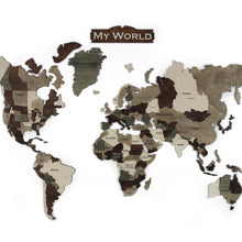 Load image into Gallery viewer, 3d wood wall map