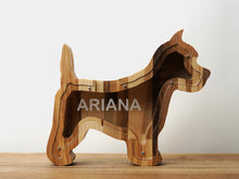 Load image into Gallery viewer, Wooden Piggy Bank Dog (Engraving)
