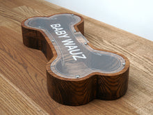Load image into Gallery viewer, Wooden Piggy Bank Bone (Brown, Engraving)