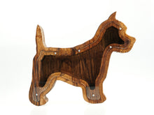 Load image into Gallery viewer, Wooden Piggy Bank Dog (Brown, Engraving)