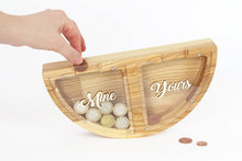 Load image into Gallery viewer, Wooden Piggy Bank For Couple (L, Engraving)