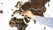 Load image into Gallery viewer, Wooden Word Map - Wood Wall World Map Two Layered