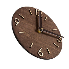Load image into Gallery viewer, Wooden Clock, Unique Round Wooden Clock