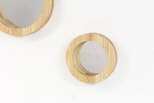 Load image into Gallery viewer, Mirror set - wooden wall mirror set 3 pieces