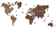 Load image into Gallery viewer, Wooden World Map - Wood Wall World Map Unique