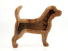 Load image into Gallery viewer, Wooden Piggy Bank Dog (Brown, Engraving)