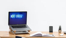 Load image into Gallery viewer, Laptop riser wooden laptop stand keyboard birch plywood promidesign connector connections