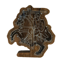 Load image into Gallery viewer, Wooden Piggy Bank Lithuanian Vytis (Engraving)