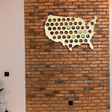 Load image into Gallery viewer, Wall Map Of US, Beer Cap Collecting Board
